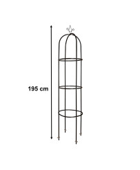 Garden pergola column pole bell stand for roses climbing flowers metal 195 cm