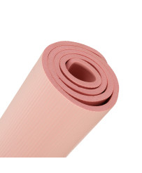 Mata do ćwiczeń jogi gimnastyczna treningowa fitness karimata gruba 1,5cm różowa + pokrowiec