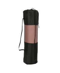 Mata do ćwiczeń jogi gimnastyczna treningowa fitness karimata gruba 1,5cm różowa + pokrowiec