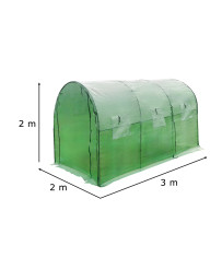 Foil tunnel garden greenhouse for vegetables plants 3x2x2 m