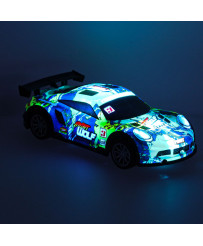 RC sports car blue and green