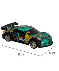RC sports car blue and green