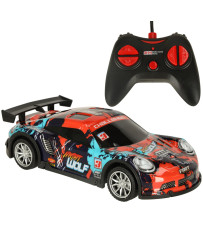 RC sports car blue and red