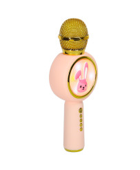 Wireless microphone for karaoke bunny pink