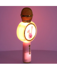 Wireless microphone for karaoke bunny pink