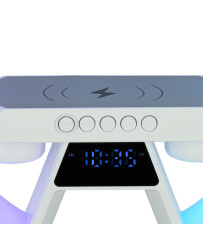 LED light with induction charger with radio