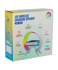 LED light with induction charger with radio