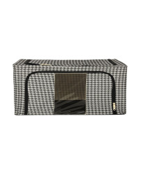 Bedding organizer for closet with rack white black 22L