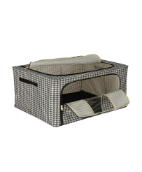 Bedding organizer for closet with rack white black 22L