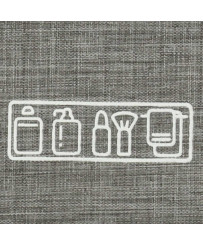 Hanging travel cosmetic bag folding grey