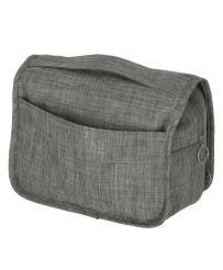 Hanging travel cosmetic bag folding grey