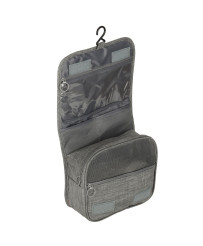 Hanging travel cosmetic bag folding grey