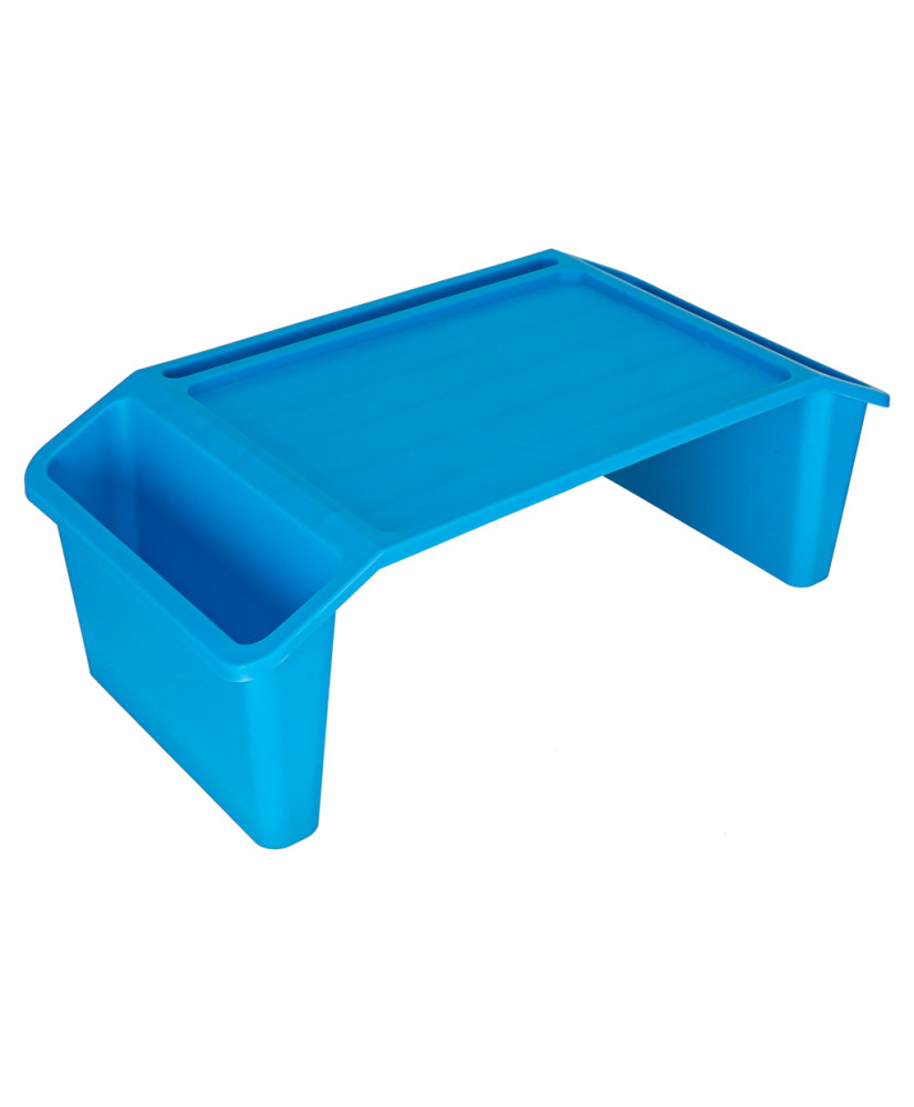 Laptop table with organizer blue