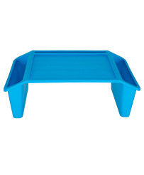 Laptop table with organizer blue