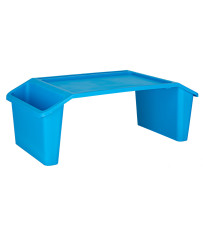 Laptop table with organizer blue