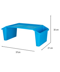 Laptop table with organizer blue