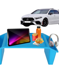 Laptop table with organizer blue