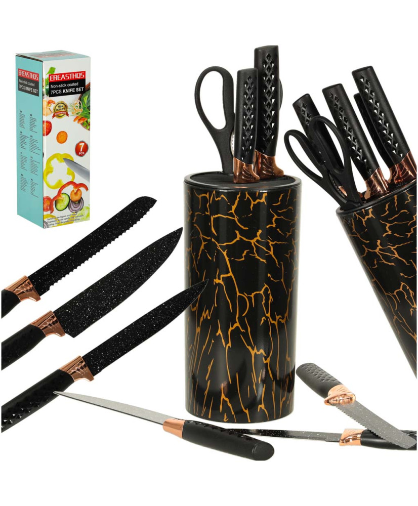 Set of kitchen knives + marble scissors PROVIDED