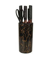 Set of kitchen knives + marble scissors PROVIDED