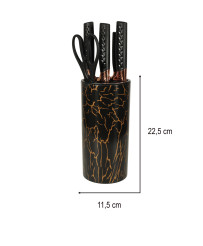 Set of kitchen knives + marble scissors PROVIDED