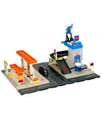 Gas station police parking lot set 54el