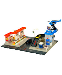 Gas station police parking lot set 54el