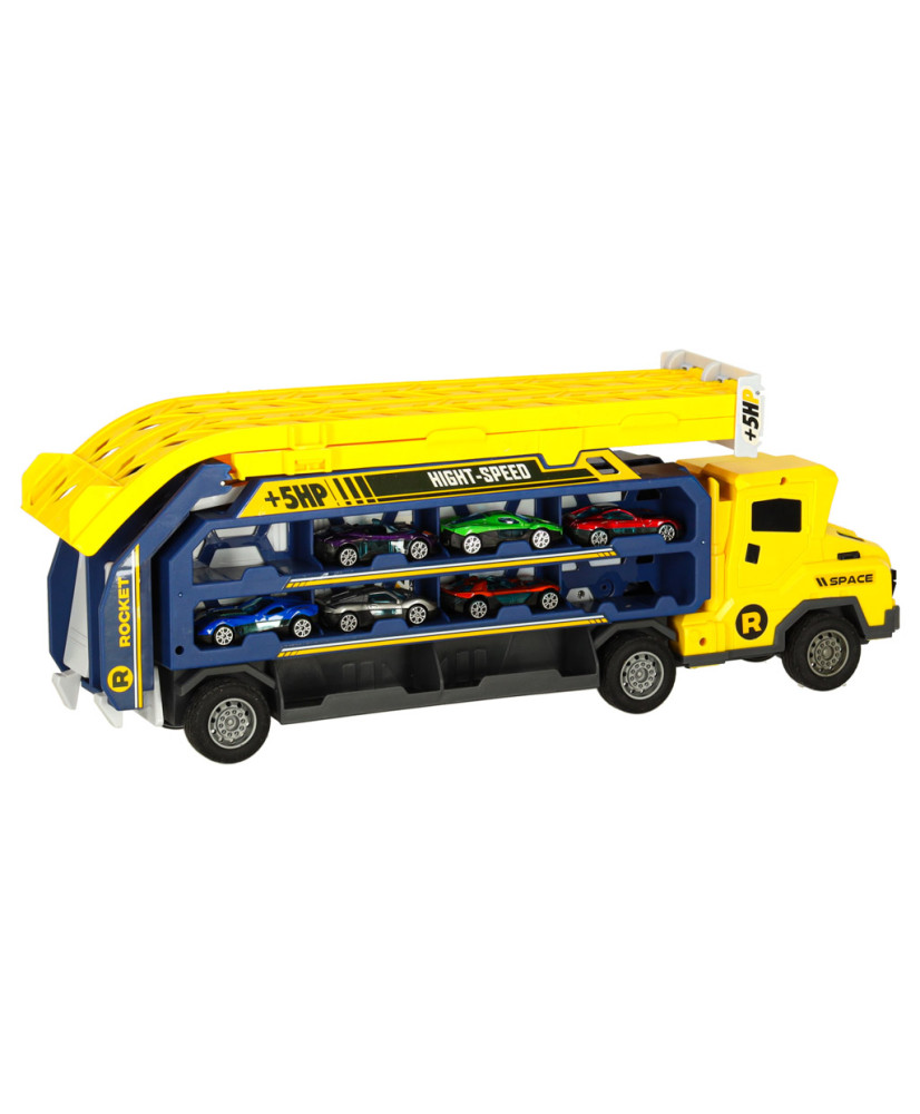 Caravan with racetrack slide 6el yellow