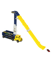 Caravan with racetrack slide 6el yellow