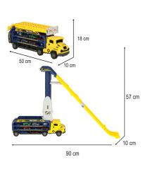 Caravan with racetrack slide 6el yellow