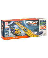 Caravan with racetrack slide 6el yellow