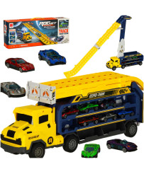 Caravan with racetrack slide 6el yellow