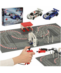 Police car racing track...