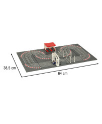 Police car racing track 64x38.5cm