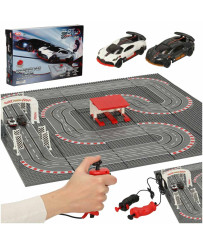 Police car racing track...