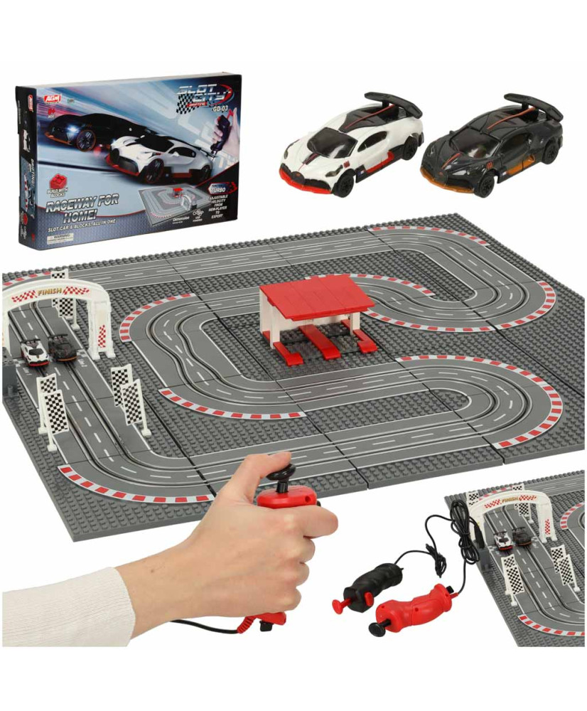 Police car racing track 64x64cm
