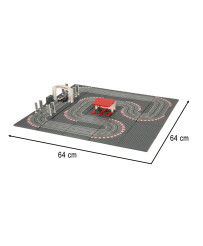 Police car racing track 64x64cm