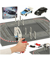 Police racing car track...