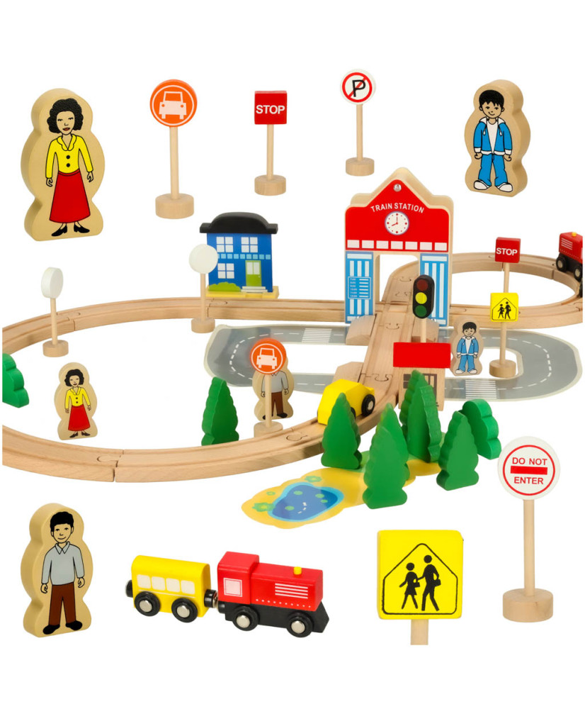 Wooden train train locomotive city 50 el