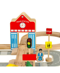 Wooden train train locomotive city 50 el