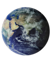 Price clock planet earth blue 32cm