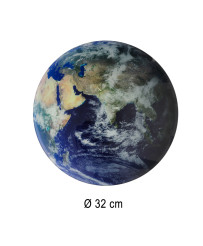 Price clock planet earth blue 32cm