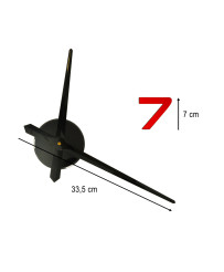 Sticker wall clock 12 digits color black