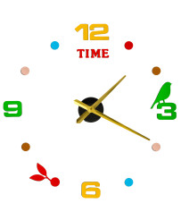 Sticker wall clock colorful...