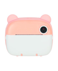Instant camera for children teddy bear pink