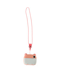 Instant camera for children teddy bear pink