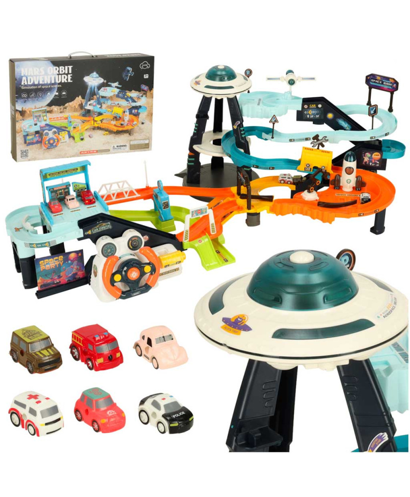 Car track parking space station 6 cars