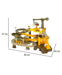 Auto racing track mine mining