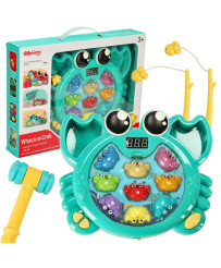 Interactive 2-in-1 crab fishing pounder game