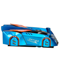 RC car laser controlled auto driving on the wall on laser blue