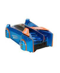 RC car laser controlled auto driving on the wall on laser blue